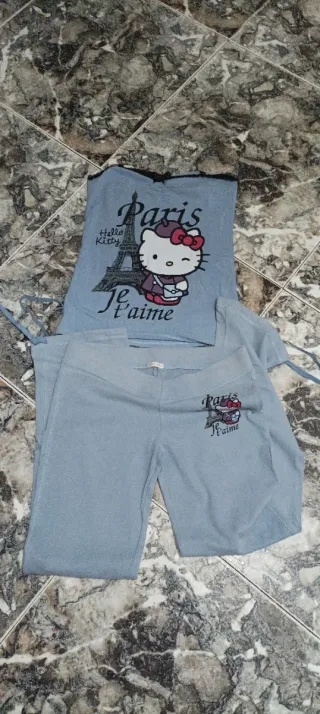 Pijama Hello Kitty Paris Azul de Women'secret