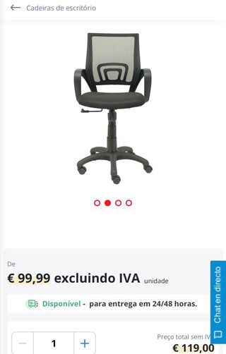 Cadeira de escritório preta