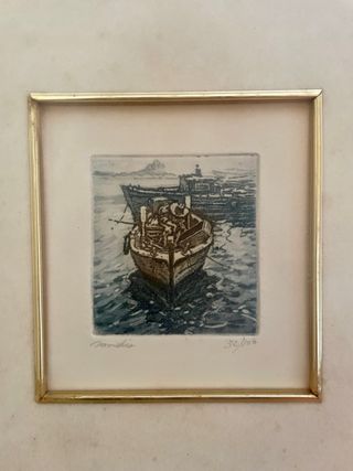 2 Grabados en Marco Madera