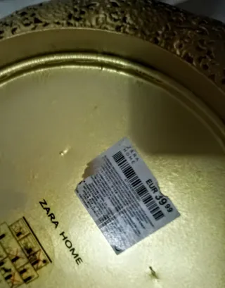 Farol metal troquelado con vidrio para vela 39.95e