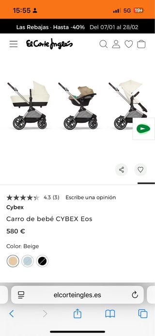 Passeggino CYBEX Eos Lux NUOVO