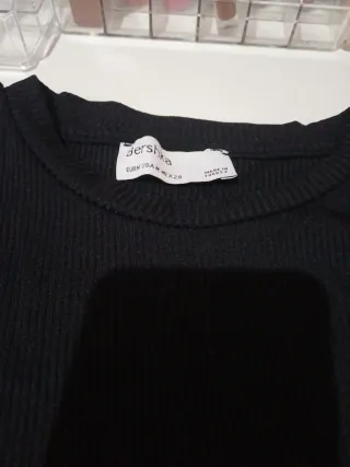 Top cruzado negro talla única