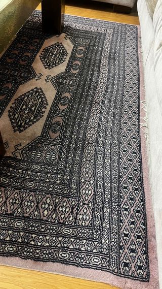 Alfombra Persa Lana Marrón y Dorado