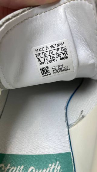 Adidas Stan Smith Talla 41 Verde/Blanco