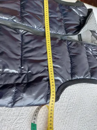 Chaleco metalizado con capucha