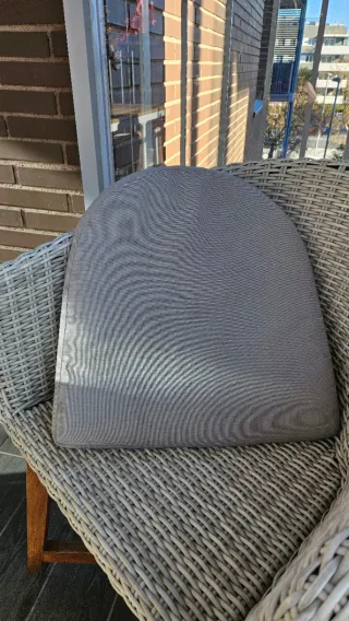 Silla de terraza mimbre y madera