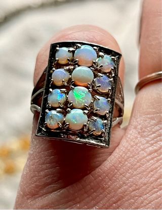 Anillo Vintage Ópalos Etíopes