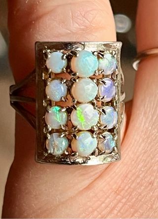 Anillo Vintage Ópalos Etíopes