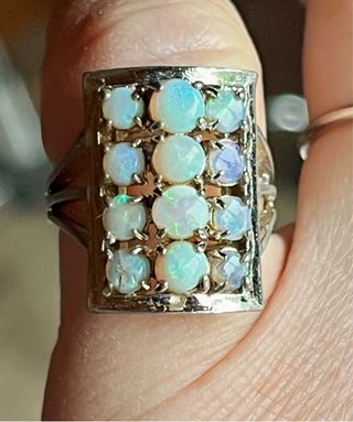 Anillo Vintage Ópalos Etíopes