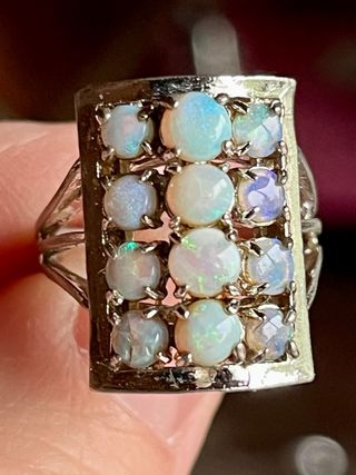 Anillo Vintage Ópalos Etíopes