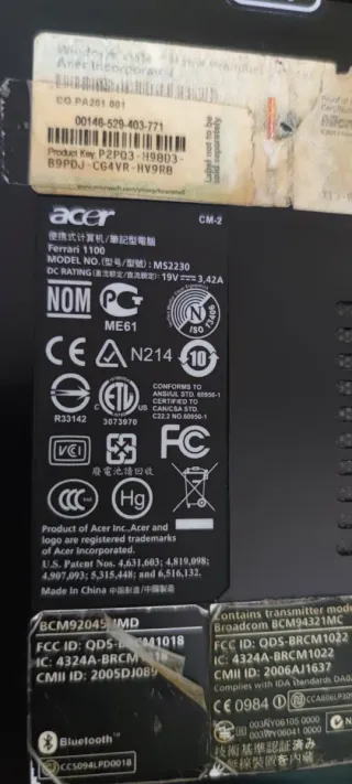 Portátil Acer Edición Especial Ferrari