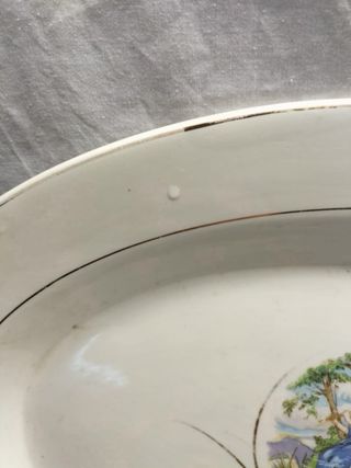 Travessa Faiança Romântica Pintada