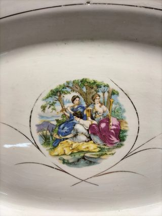 Travessa Faiança Romântica Pintada