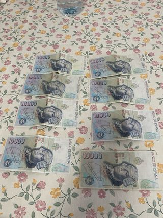 Billetes 10.000 pesetas (8 billetes)