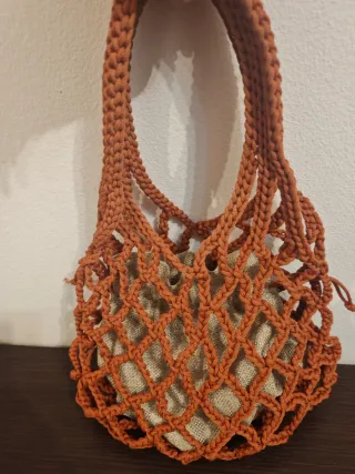 Borsetta a rete arancione