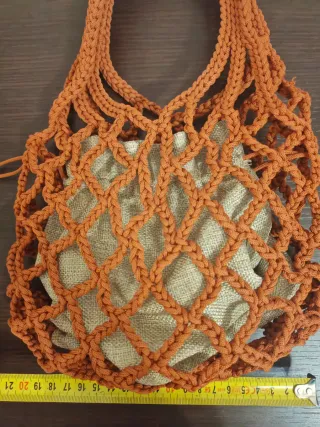 Borsetta a rete arancione
