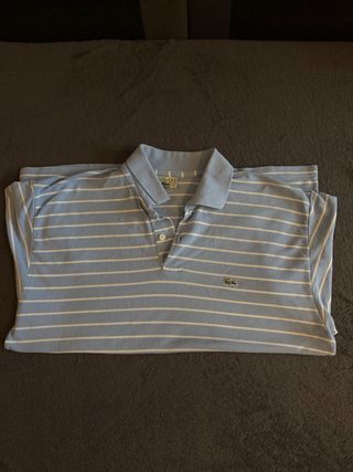 Polo Lacoste Rayas Azul