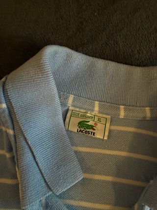 Polo Lacoste Rayas Azul