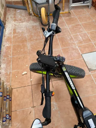 Bicicleta Eléctrica Fat Bike Negra/Verde