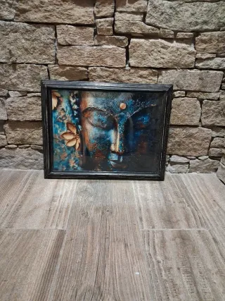 Cuadro Buda Piedra y Madera