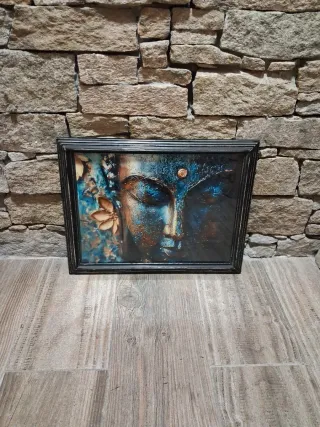 Cuadro Buda Piedra y Madera