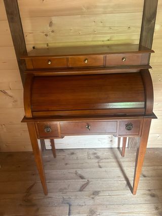 Escritorio bureau de persiana y madera palisandro