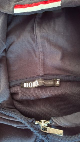 Felpa DOOA donna blu con zip