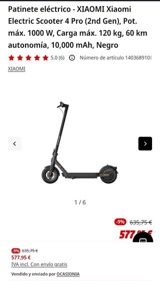 Patinete Eléctrico Xiaomi 4 Pro