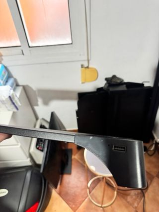 Soporte Elevador Monitor Negro Dorado