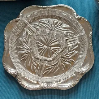 Vassoio antipastiera acciaio e vetro