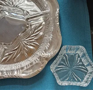 Vassoio antipastiera acciaio e vetro