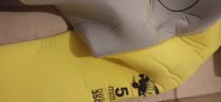 Traje de neopreno mujer Tribord gris/amarillo