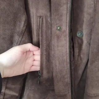 Abrigo de piel marrón hombre Talla 56