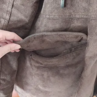 Abrigo de piel marrón hombre Talla 56