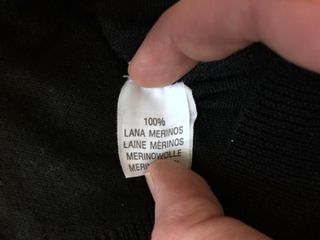 Gilet lana nero collo V taglia XL