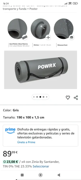 Powrx Esterilla Yoga Rosa