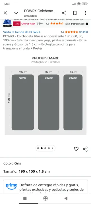 Powrx Esterilla Yoga Rosa