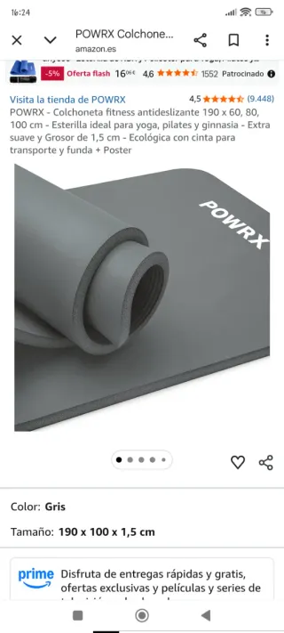 Powrx Esterilla Yoga Rosa