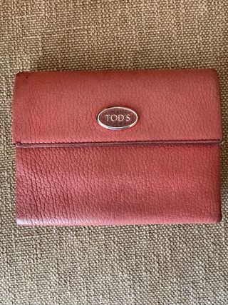 Portafoglio in pelle Tod's arancione