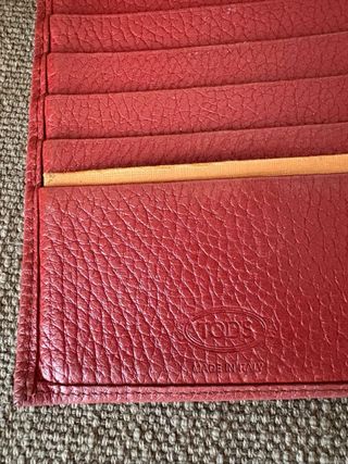 Portafoglio in pelle Tod's arancione