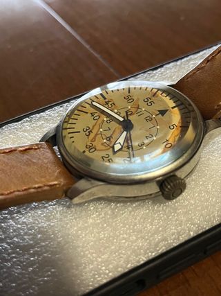 Orologio Mil-Tec Pilot Batteria Beige/Marrone