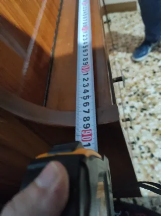 Mobile con cassetti e ribalta in legno