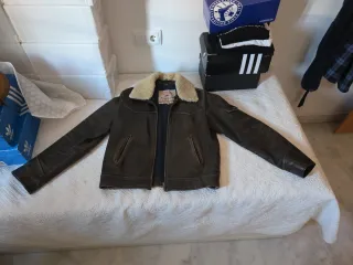 Cazadora aviador cuero marrón Chevignon Talla L