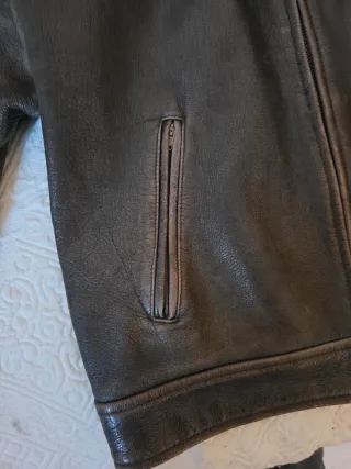 Cazadora aviador cuero marrón Chevignon Talla L