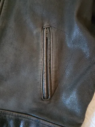 Cazadora aviador cuero marrón Chevignon Talla L