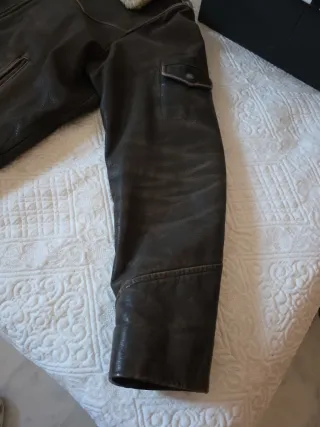 Cazadora aviador cuero marrón Chevignon Talla L