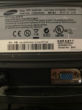 Monitor pantalla ordenador Samsung Negro