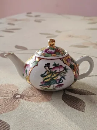 Coppia Mini Teiere Porcellana Cinese vintage