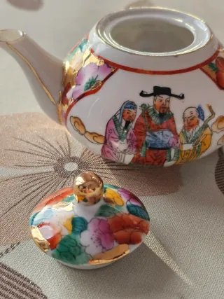 Coppia Mini Teiere Porcellana Cinese vintage