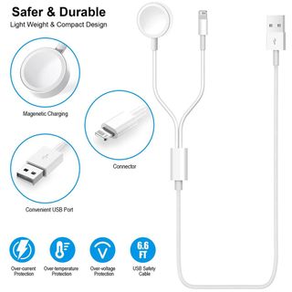 Cavo di ricarica 2 in 1 per iPhone + Apple Watch - Ricarica rapida